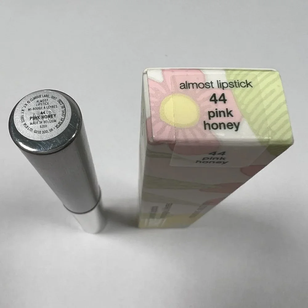 Clinique Almost Lipstick Pink Honey Shade 44 Full Regular Size 0.06 oz / 1.9 g